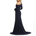 Mac Duggal  - NWT One-Shoulder Long Sleeve Jersey Jewel Wedding Gown Sz 4 Photo 2