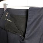 The Kooples  Wool & Leather Pencil Skirt Navy / Black Photo 4
