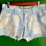 Old Navy  Diva Tie Dye Blue White‎ Denim Jean Shorts Cutoffs Cute! Photo 0