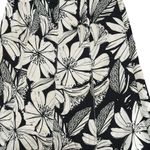 Amanda Smith Vintage 90s Floral Silk Skirt Black and White Size 10 A-Line Silky Cottage Photo 4