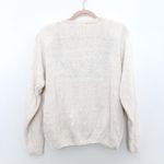 VTG Huntington Ridge Womens Cardigan Sz S Cream Embroidered Floral Cottage Cozy Photo 5