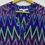 Amanda Uprichard  Silk Psychedelic Tunic Size S Asymmetric Festival Boho Groovy Photo 1