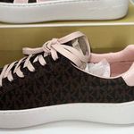 Michael Kors Poppy Lace Up MK Signature Sneaker Shoes Photo 3