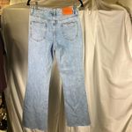 Princess Polly  XX Light Wash Flare Jeans‎ Raw Hem Women's Size 4 Denim Photo 8