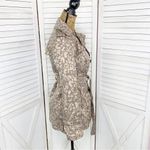Anthropologie Daughters of the Liberation Subtle Survival Animal Print Trench Coat Taupe 2 Photo 2