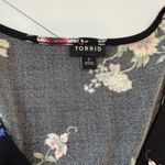 Torrid  Black Pink Floral Cold Shoulder‎ Stretch Wrap Dress Size 2X Photo 10