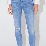 ZARA Light Wash Distressed Skinny Jeans Photo 0