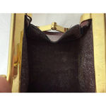 Pierre Cardin Vintage Mini Burgundy Leather Coin Purse with Gold Kiss-Lock Bow Photo 6