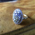 Natural Tanzanite Green Tanzanite Sterling Silver Cocktail Ring Size 5 Gold Photo 1