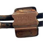 Antique 1879 Victorian Gold Filled Mourning Bracelet with Real Center Diamond Black Photo 5