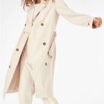 JustFab  Beige Double Breasted Lightweight Belted Trench Coat Size Small Photo 1