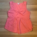 Lucky Brand Coral Peplum Twist Front Tank Photo 0