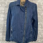 Chico's Chico’s Herringbone Denim Moto Jacket Photo 2