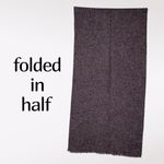 Cashmere Wool Scarf Charcoal Gray Fringe Handcraft Inc Photo 7