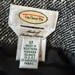 Talbots Vintage Womens Wool Blend Midi Skirt Size 12 Black White Preppy Office Photo 4