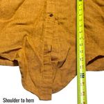 Skylar + Madison  Mustard 100% Linen Tie Front Button up Lagenlook Coastal L Photo 10