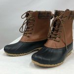 Magellan outdoors  womens leather upper fleece lined duck boots waterproof size 9 Photo 0