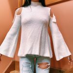 Rachel Roy White Bell Sleeve Cut Out Sweater  Photo 2