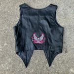Milwaukee Leather Women's Vest Eagle Embroidery, Size M Pink Size M Photo 2
