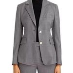 Hugo Boss Jabielle Pinstripe Wool Double Breasted Blazer Gray. Womens size 4 Photo 0