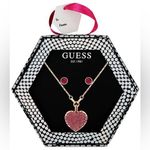 Guess  2-Pc. Set Heart Necklace & Stone Stud Earrings Photo 0