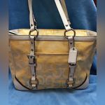 Coach  Signature Jacquard A Beautiful Yellow Shoulder Bag D1059-F15669 Photo 1