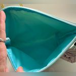 Rare Vintage NWT Momorei Rico HTF Zip Makeup cosmetic pouch Trinket Wristlet Bag Blue Photo 3