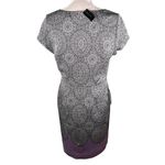 The Limited   Dress Black Purple 8 Cap Sleeves Square Neck New Photo 1