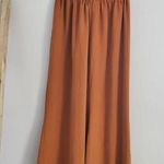 SheIn Curve Brown Sheer Lightweight Wide Leg Pants Size 0XL Photo 0
