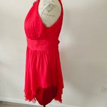 Hoagland New York Red Silk Halter Dress Crystal Beaded Dress size 12 Photo 2