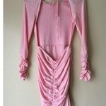 Lucy in the Sky Open Back Long Sleeve Pink Dress Size Large Photo 9