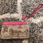 Coach Tan/Gold & Pink Clutch Wristlet Photo 1