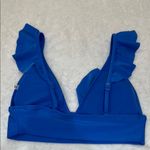 Aerie Blue Ruffle Triangle Adjustable Strap Bikini Top Photo 7