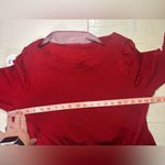 Talbots Red Faux Wrap Dress 3/4 Sleeve Wool Blend Size XL Classic Solid Pullover Photo 3