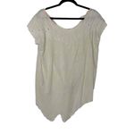 Free People Womens Castaway Boho Eyelet V-Neck Short Sleeve Blouse XS Photo 8