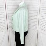 Cato Linen Double Breasted Crop Blazer Mint Green Large Photo 1