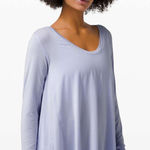 Lululemon Up for Down Time Long Sleeve Serene Blue size 12 Photo 0