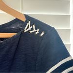Ralph Lauren  Crew Neck Tennis Dress Women’s Navy Blue White Striped Size L Photo 2