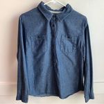 Toms Blue Polka Dot Button Up Long Sleeve Shirt Photo 0