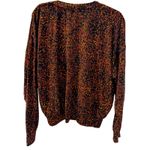 Peyton Jensen Women Animal Print Long Sleeve Crewneck Top Size M Relaxed Casual Photo 1