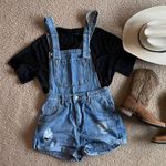 SheIn DENIM OVERALL SHORTS Photo 0