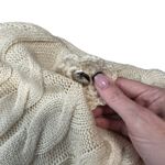 Military Hippie Retro Cream Knit Pullover Sweater Removable Flower Batwing S/M Photo 5