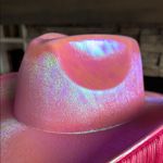 Vibrant Pink Western Hat with Fringe Trim Photo 2