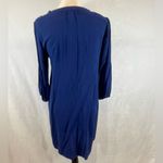Old Navy  long sleeve navy pintuck pleated swing dress size small Photo 3