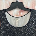 J.Crew  Leslie Black Eyelet Crochet Lace Dressy Tank Top Photo 3
