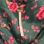 Free People  Flower Fields Mini Dress‎ Green Pink Floral Print Size Medium Photo 10