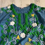 Frances Valentine Peacock Tunic Dress Size 4 Blue Photo 5