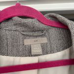 H&M  shawl collar gray open front scrunched quarter sleeve tweed blazer jacket 10 Photo 4