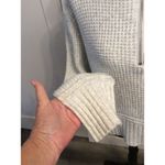 Jessica Simpson Large L Partial Zip Sweater Light Gray Waffle thick Photo 6