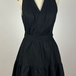 Avec Les Filles  Sleeveless Wrap Dress in Black Photo 0
